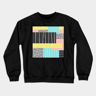 Dots And Stripes Abstract Art Crewneck Sweatshirt